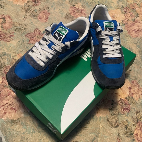 Vintage Puma Easy Rider lll Runing Shoes - blue , white fabric - Picture 6 of 6